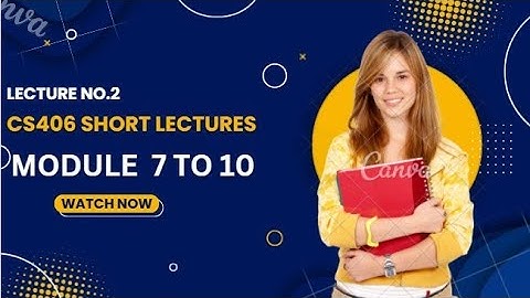 CS406 Web Based Database Applications | Module 7–10 Short Lectures | StudyEase VU