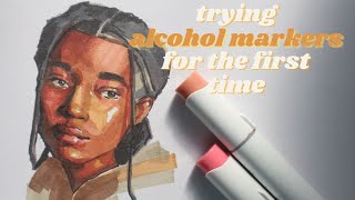 Trying Ohuhu Alcohol Markers ✮ 48 mid-tone set