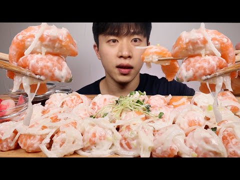 ASMR MUKBANG Salmon <strong>Sushi</strong> EATING <strong>SHOW</strong>