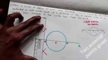 Tangents to a circle when two outside (external) points are given/cbse maths in tamil/