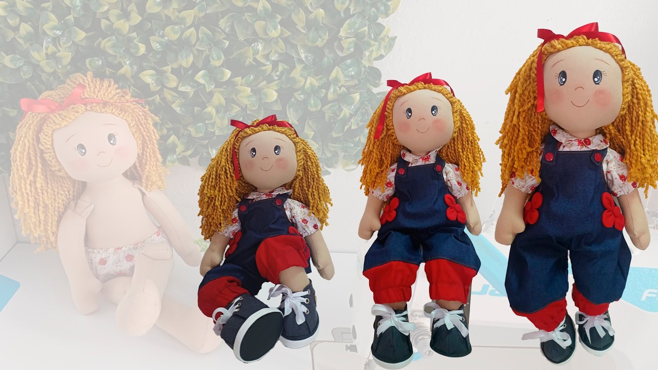 Boneca com perna articulada COM O MOLDE QUE VOCÊ TEM