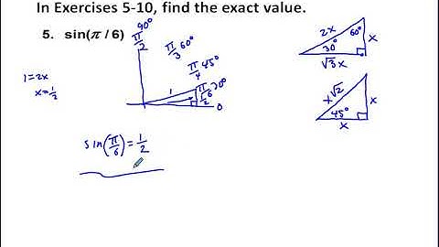Precalculus Chapter 4.7 Quick Review Exercises 1-10 Find the Sign and Exact Values of Trig Ratios