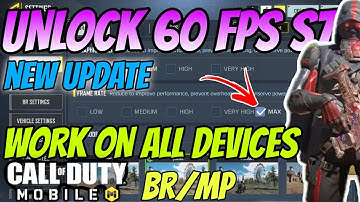 How To UNLOCK 60FPS 🔥in call of duty mobile [SEASON 7] Il codm |I Max fps