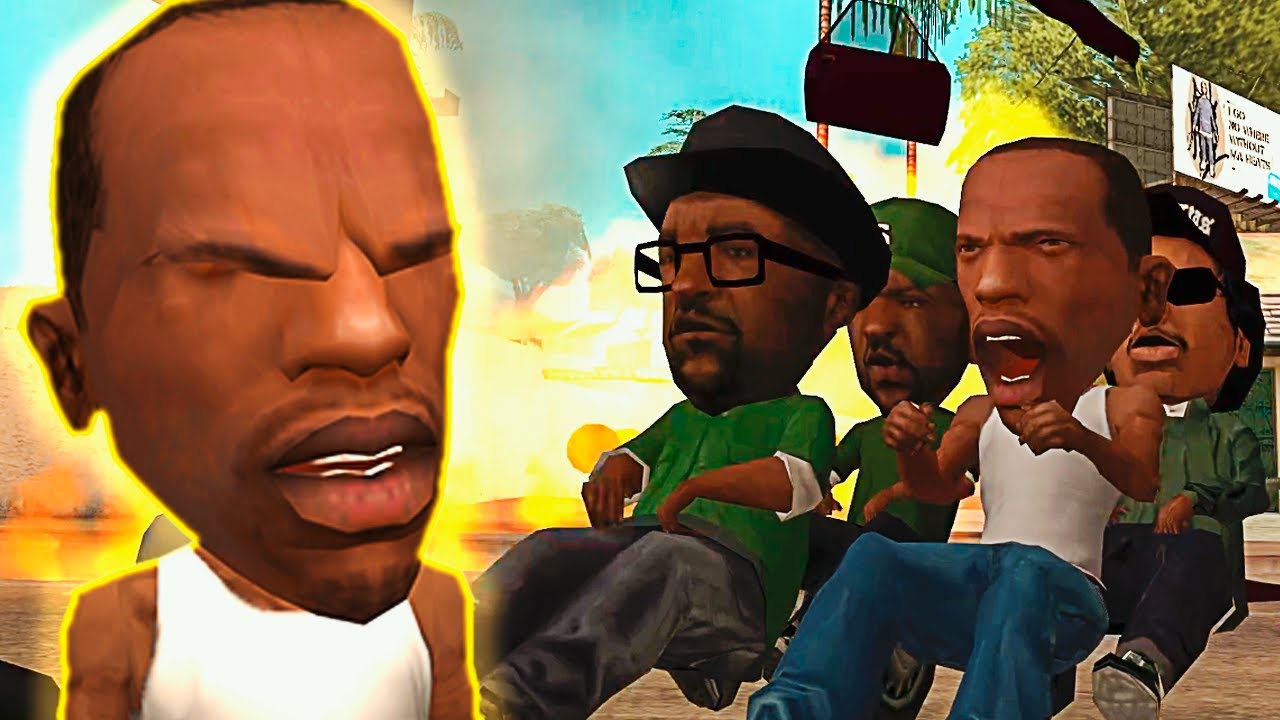 CJ prendeu o prego da havaianas no acelerador - GTA San Andreas Chaos Mod #4