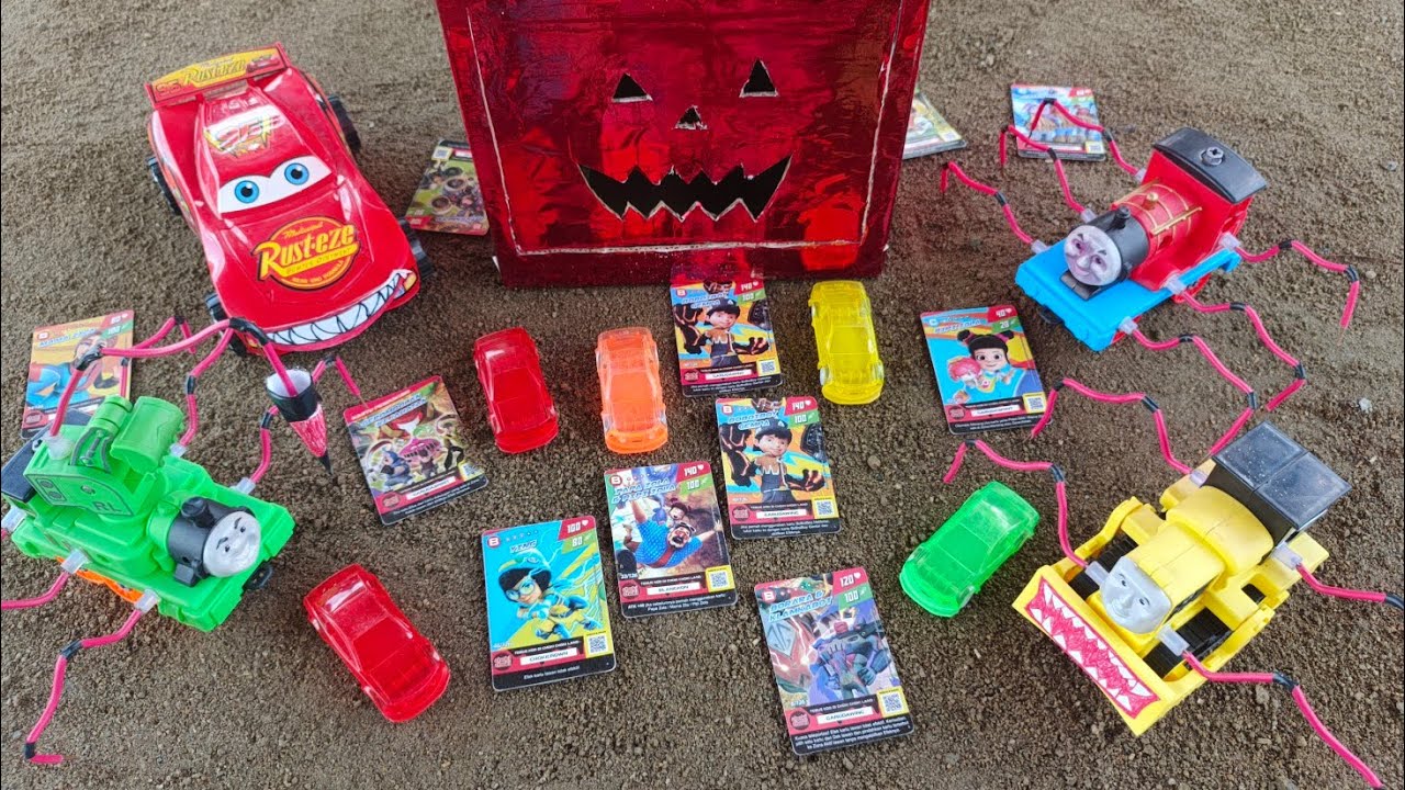 Bermain Kereta Api Hantu Laba-Laba, Thomas And The Friend, Mobil Laba-Laba, Mobil Hantu, BoboiBoy 13