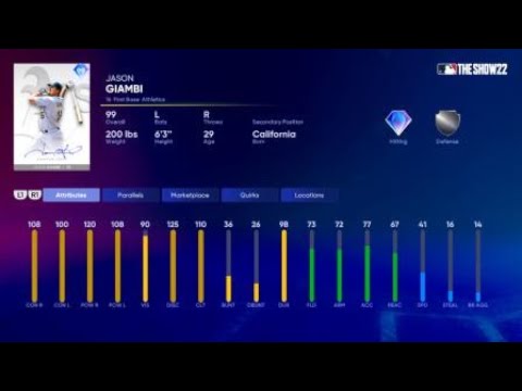 99* JASON GIAMBI HAS THE BEST SWING IN THE GAME! MLB The Show 22 