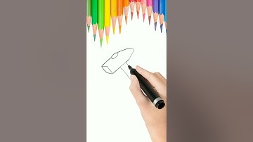 How To Draw A Hammer Drawing ❤️ | Hammer Drawing | Step By Step | #art #easydrawing #shorts