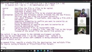 MS DOS Internal Commands