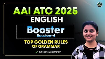 📌Booster -4 (TOP GOLDEN RULES OF GRAMMAR) | ENGLISH | TARGET 110+| #aaiatc2025 #aaijeatc2025 #aaiatc