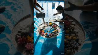 “INSANE Marine Epoxy Aquarium Floor Transformation 😱🐠💙 | Luxury Interior Reveal”