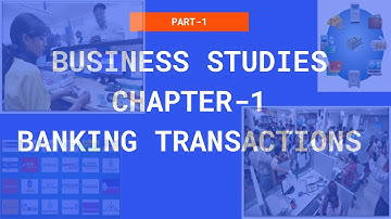 Class 10 |BANKING TRANSACTIONS | Social studies | Business studies | Chapter-1|SSLC - SOCIAL -PART 1