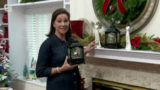 Illuminated Glitter Lantern with Holiday Scene by Valerie on QVC screenshot 5