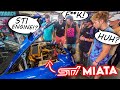 Hilarious Car Show Reactions To My AWD STI Swapped MIATA! (Hidden Camera)