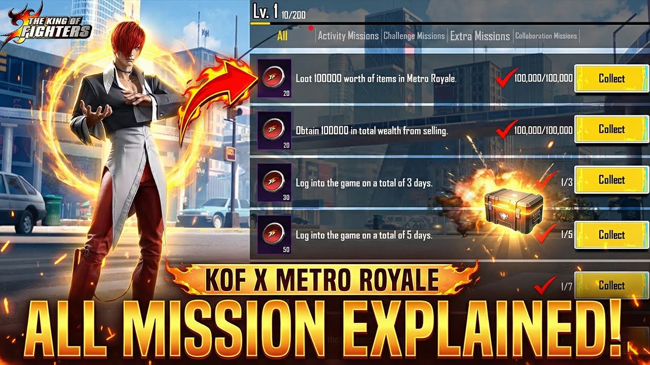 🤔KING OF FIGHTERS PRIZE PATH ALL MISSION EXPLAINED IN DETAIL | HOW TO COMPLETE METRO ROYALE MISSION.
