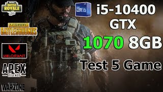 i5-10400+MSI Gaming X GTX1070 8GB Test 5 Game Framerate Test