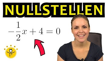 NULLSTELLEN lineare Funktionen berechnen – Schnittpunkt x-Achse