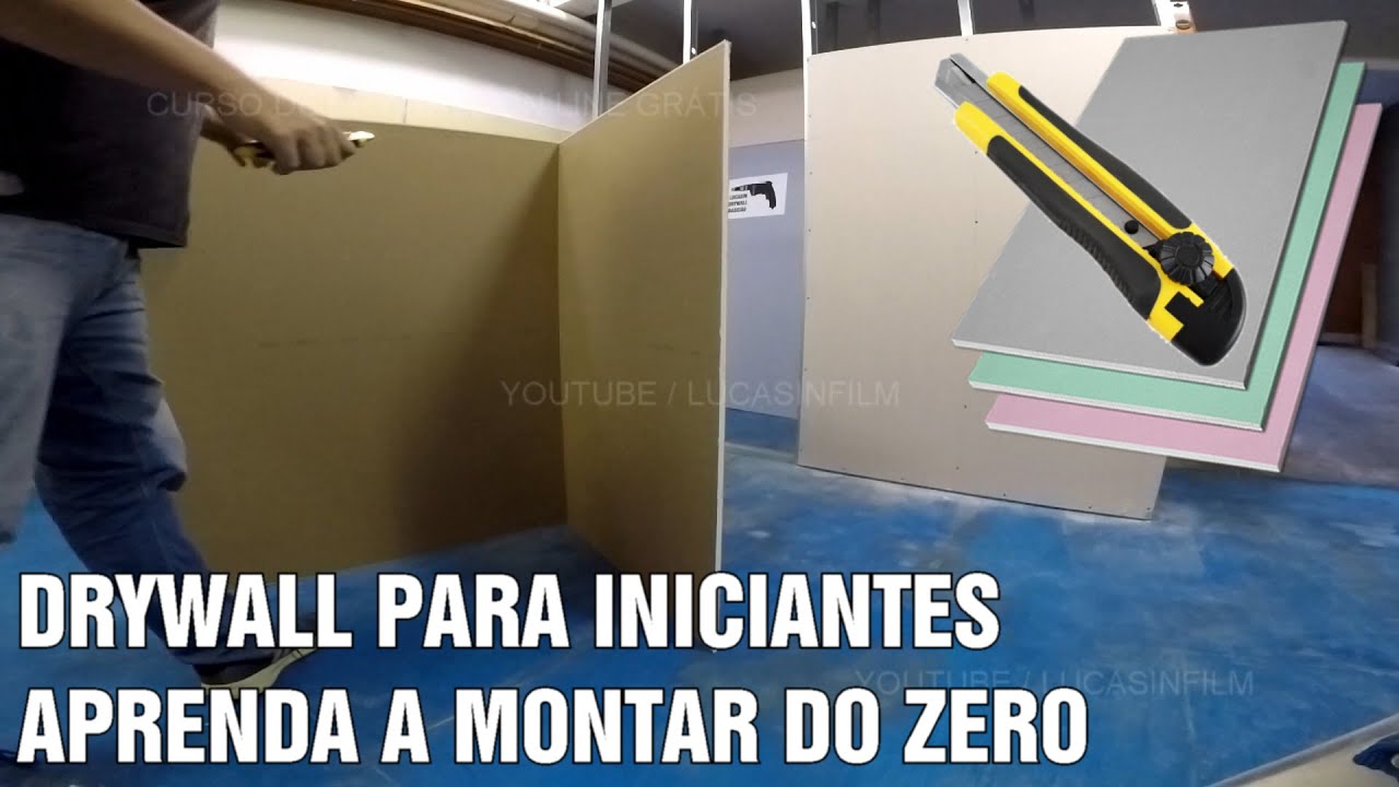 4. Medindo e cortando as placas de drywall