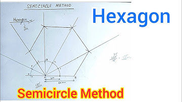 How to draw Hexagon using semicircle method/how to hexagon for engineering drawing