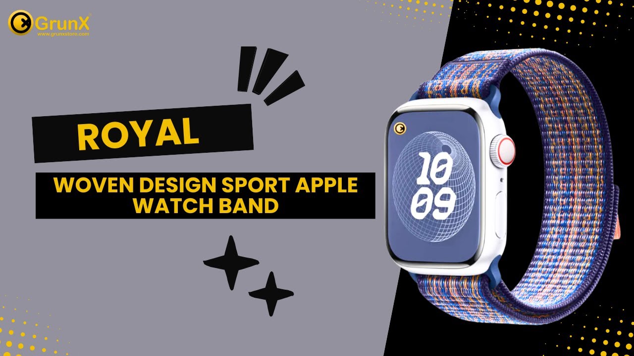 Royal - Woven Design Sport Apple Watch Band | GrunX