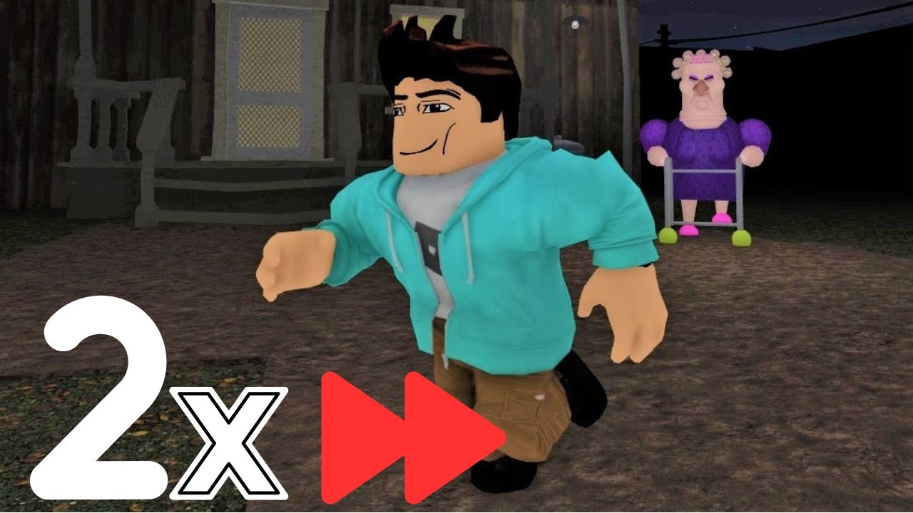 Grumpy Gran Scary Obby Roblox 2X Speed Faster Gameplay in 4 Minutes ...
