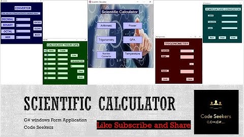 Create a Scientific Calculator in C sharp WindowsFormApplication (full tutorial) | Calculator in C#