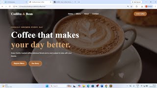 How to Create a Coffee Cafe Website Using HTML & CSS | Modern Responsive Website