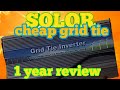 Cheap grid tie one year review solar