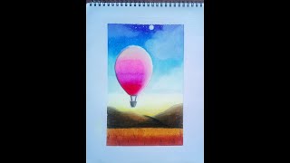 oil pastel easy balloon beginners painting use
