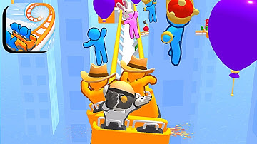 Runner Coaster ​- All Levels Gameplay Android,ios (Levels 183-184)