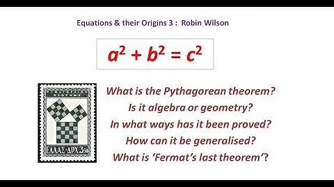 Equations and their origins - the Pythagorean theorem