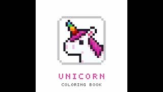 Heart Pixel Unicorn Coloring Book