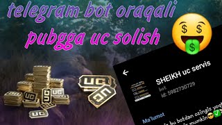 telegram bot orqali pubg mobilega donat qilish / uc solish /