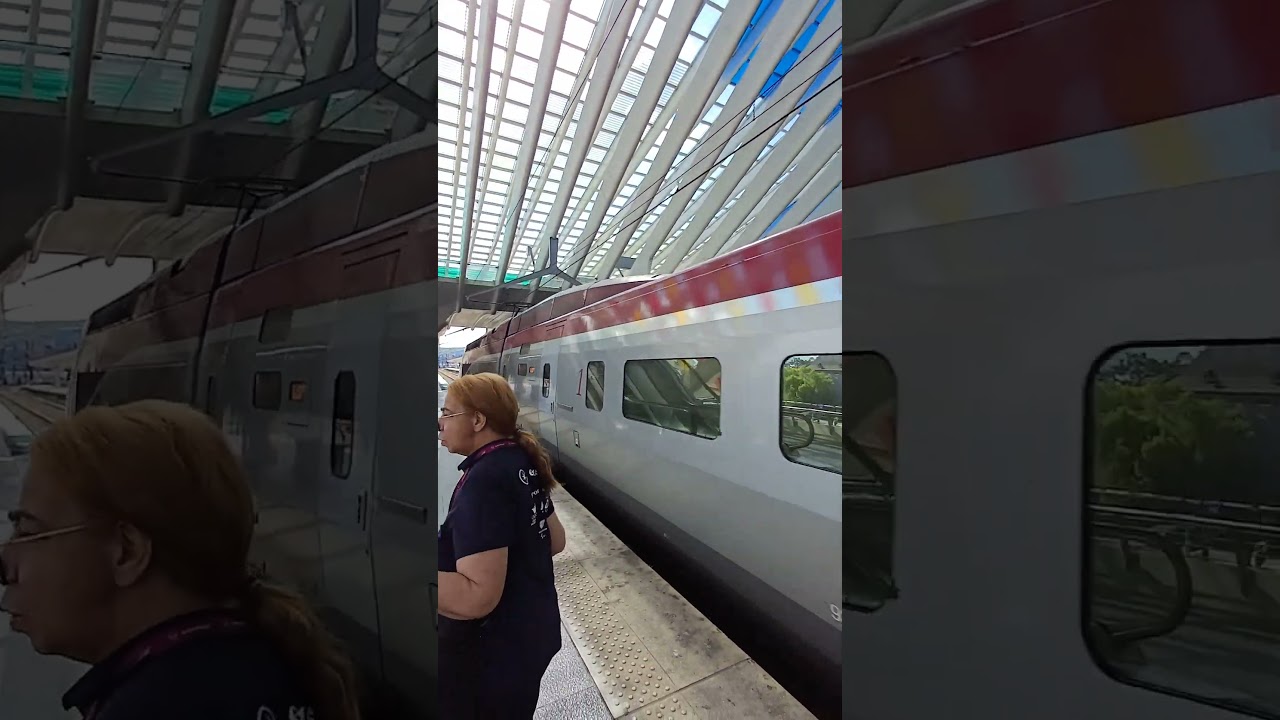 Eurostar arriving Liege-Guillemins station Belgium 🇧🇪 12.08pm 25 Aug 2024