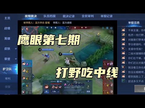 修鸽儿：鹰眼护卫第七期，打野炸了该不该吃中线？