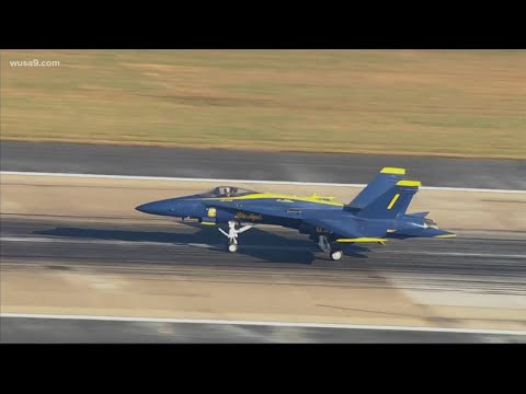 The National Air and Space Museum receives a Blue Angels F/A-18C Hornet