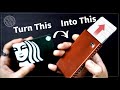 I Turn Starbucks Cards into a Pop-up Card Wallet | Leathercraft ASMR