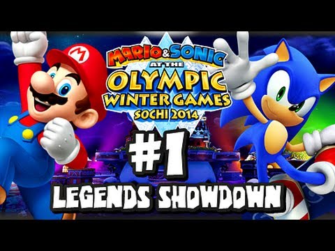 Mario & Sonic At the 2014 Sochi Winter Olympic Games - (1080p) Legends Showdown Part 1