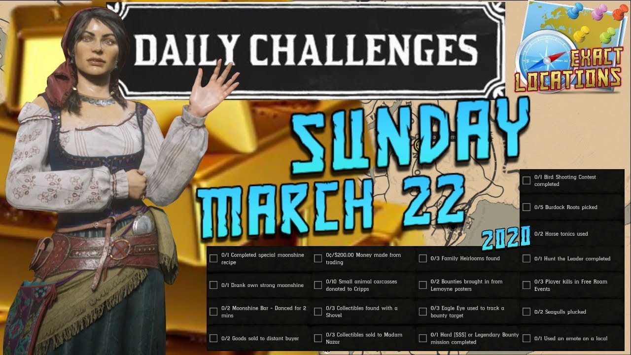 Daily Challenges Free Roam Event Schedule Madam Nazar Burdock Root ...