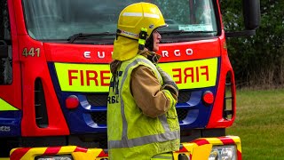 Fire, Police Ambulance Responding 2 Car Motor Vehicle Crash