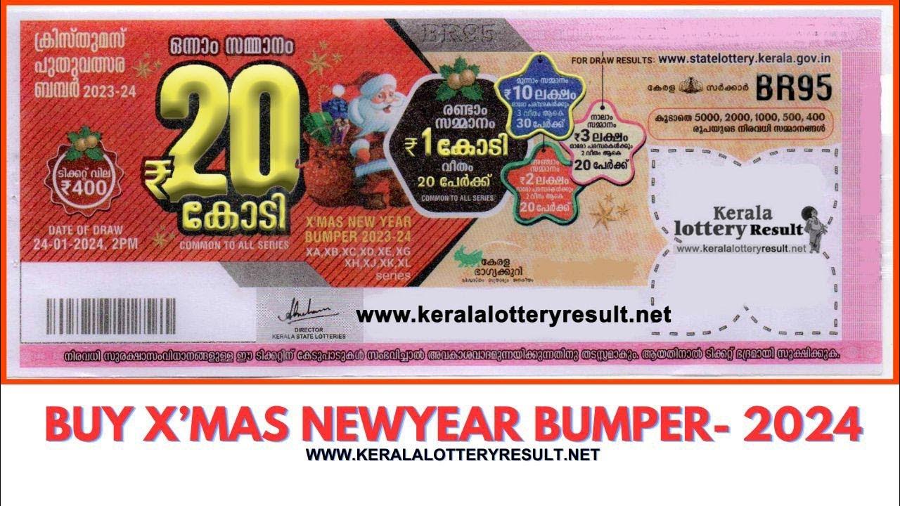 Christmas Xmas New Year Bumper 20232024 BR 95 Kerala Lottery Prize