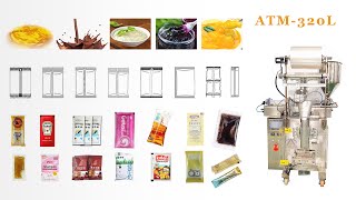 ATM-320L Automatic Ketchup Paste Fruit Juice Water Sauce Sachet Stick Pack liquid Packing Machine