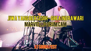 GHEA INDRAWARI - JIWA YANG BERSEDIH Live Version | Marvellio Drum Cam at SOORA FEST