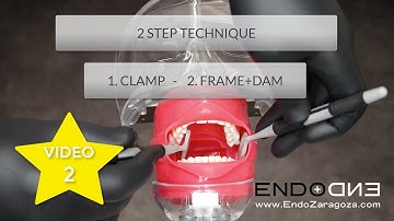 RUBBER DAM IN ENDODONTICS. ISOLATION with 2 step technique: clamp first + frame and dam later.