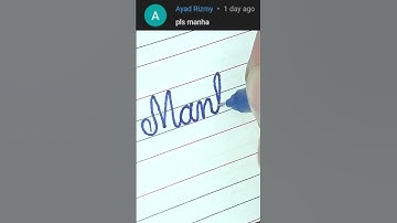 “Manha” How to Write Your Name in Cursive Writing | #shorts