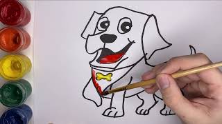 Dog Drawing Easy for Kids | How to Draw a Dog Step by Step | Easy Animal Drawings | Drawing puppy