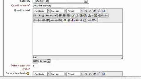 Moodle Quiz - Essay Questions