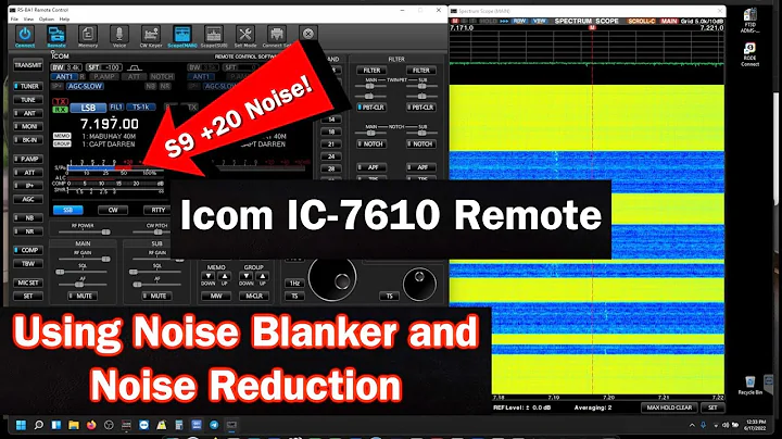 Reducing Radio Frequency Interferenc (RFI) on Icom IC-7610 | Using Noise Blanker and Noise Reduction