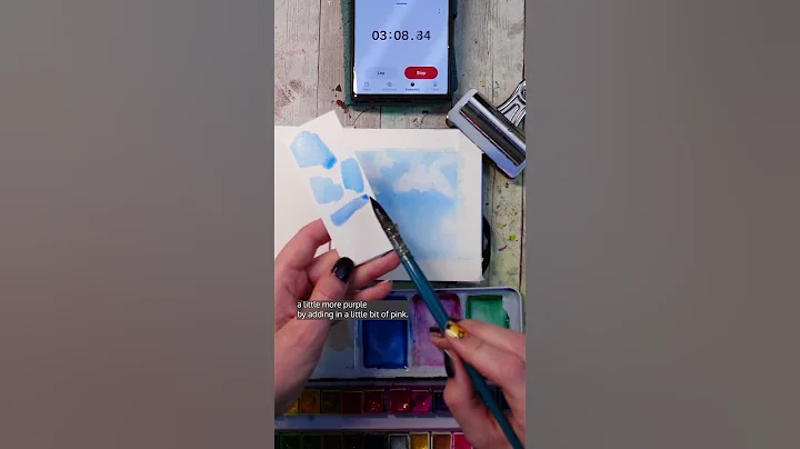 10 Minute Fluffy Cloud Watercolors Painting