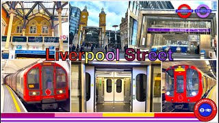 London Transport at Liverpool Street Underground & Crossrail Station  LU/ECS (09/11/2023)