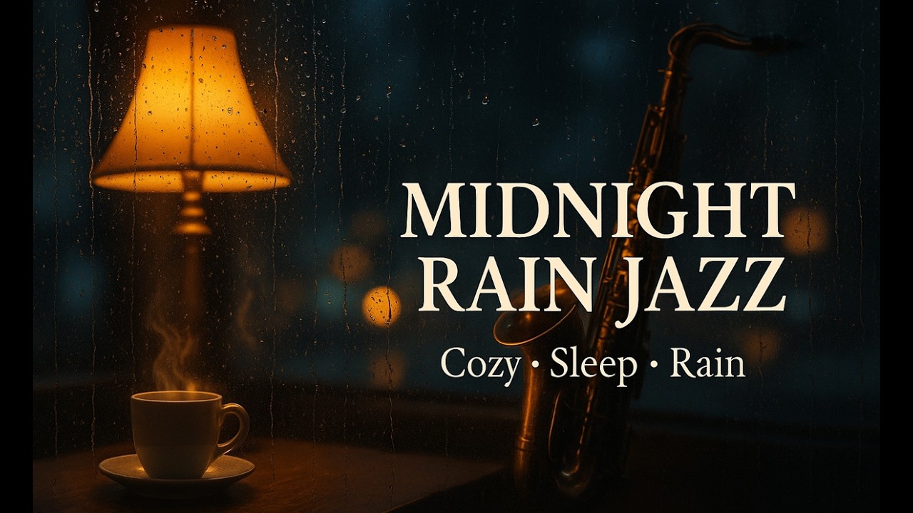 Midnight Rain Jazz ☔ Cozy Smooth Jazz for Sleep, Insomnia & Night Relaxation